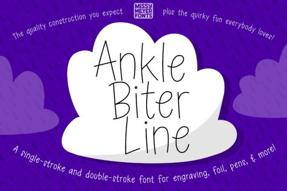 Ankle Biter Line: A Playful Font for Modern Crafters