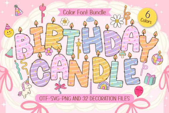 Birthday Candle: A Playful Typeface for Festive Design