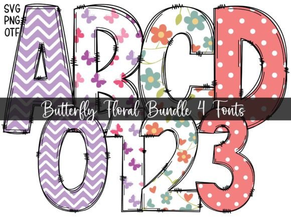 Butterfly Floral: A Whimsical Font for Heartfelt Design