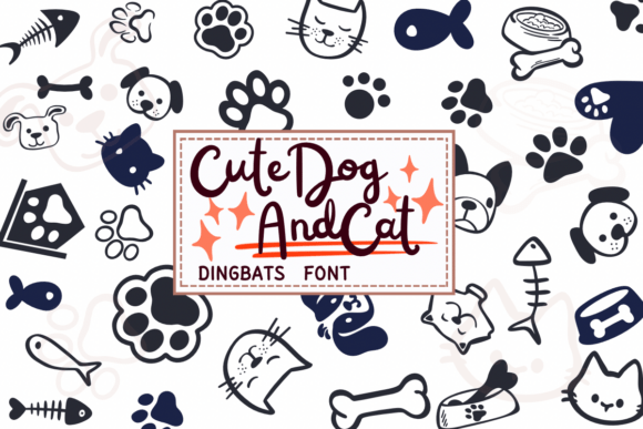 Cute Dog and Cat: Elevate Your Design with Pet-Themed Typography