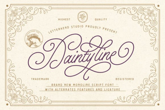 Daintyline: The Monoline Script for Elegant Branding