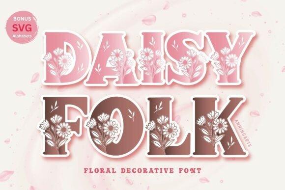 Daisyfolk: A Romantic Floral Font for Creative Design